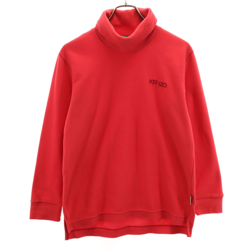 KENZO GOLF ケンゾーゴルフ 90s オールド 長袖 タートルネック フリース Tシャツ 1 レッド