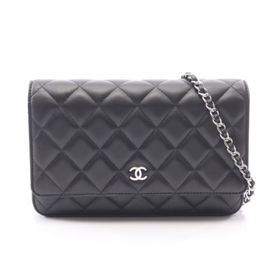 シャネル CHANEL マトラッセ ショルダーバッグ バッグ ラムスキン(羊革) レディース ブラック系 AP0250 【中古】
