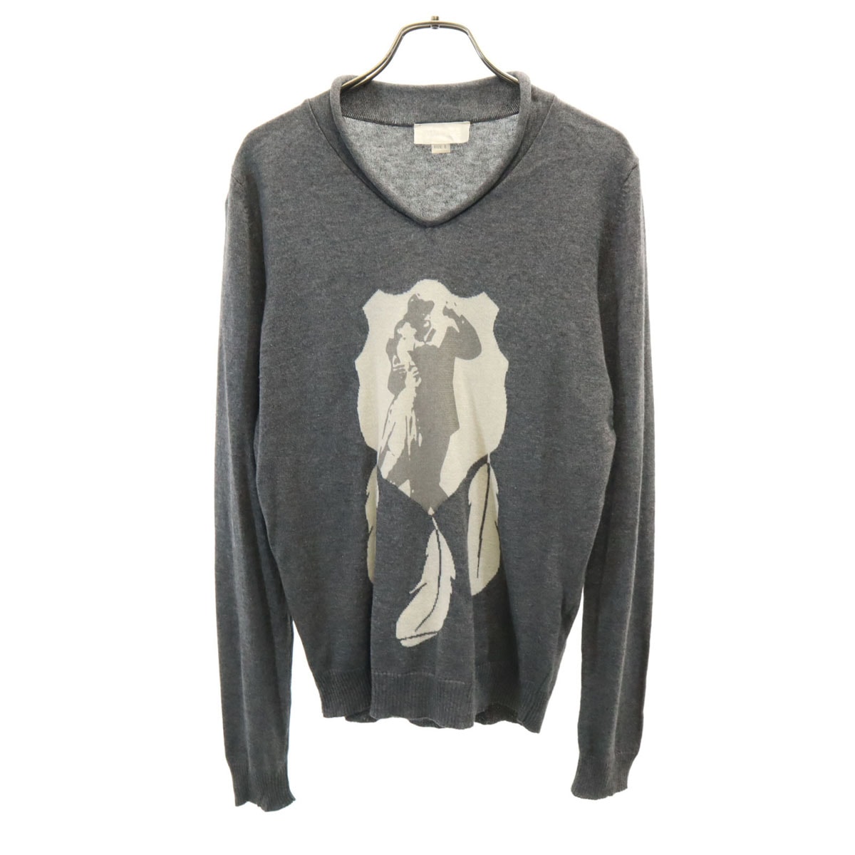 DIESEL ディーゼル シルクブレンド 長袖 ニット S チャコールグレー セーター