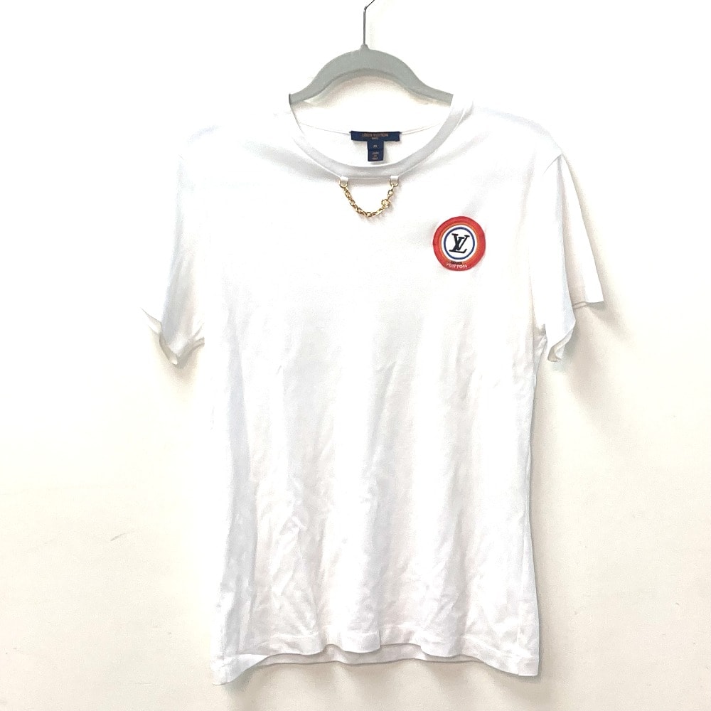ルイヴィトン LOUIS VUITTON レインボーパッチ ワッペン アパレル トップス 半袖Tシャツ コットン ホワイト