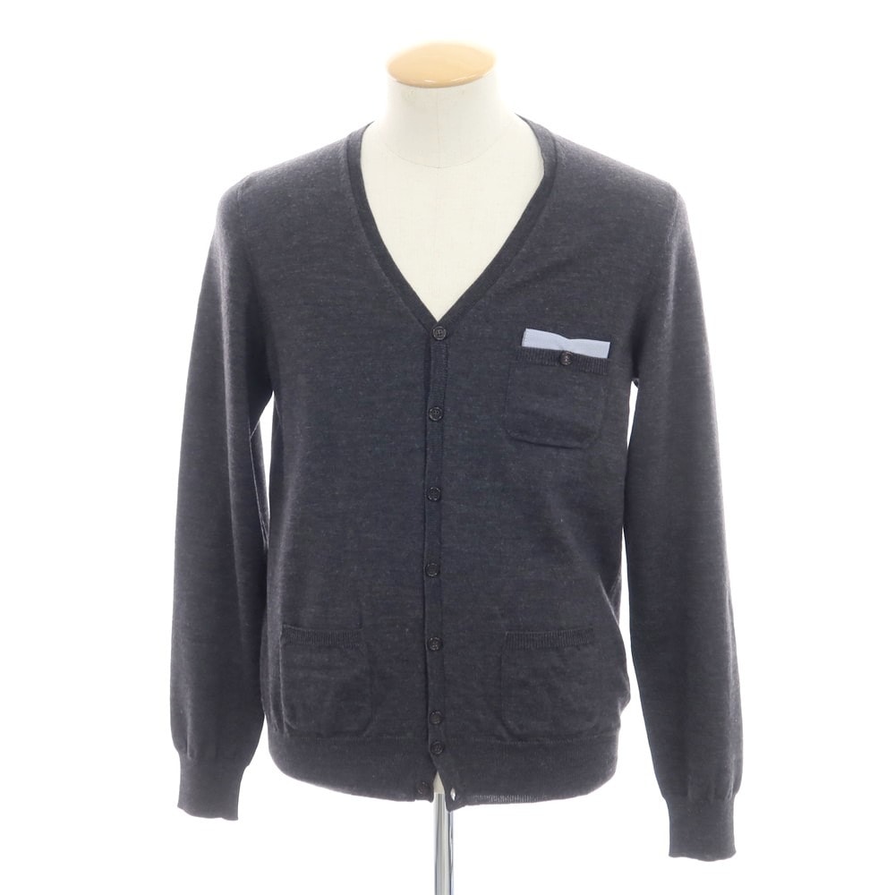 【中古】ディースクエアード DSQUARED2 ウール カーディガン ダークグレー【サイズS】【メンズ】