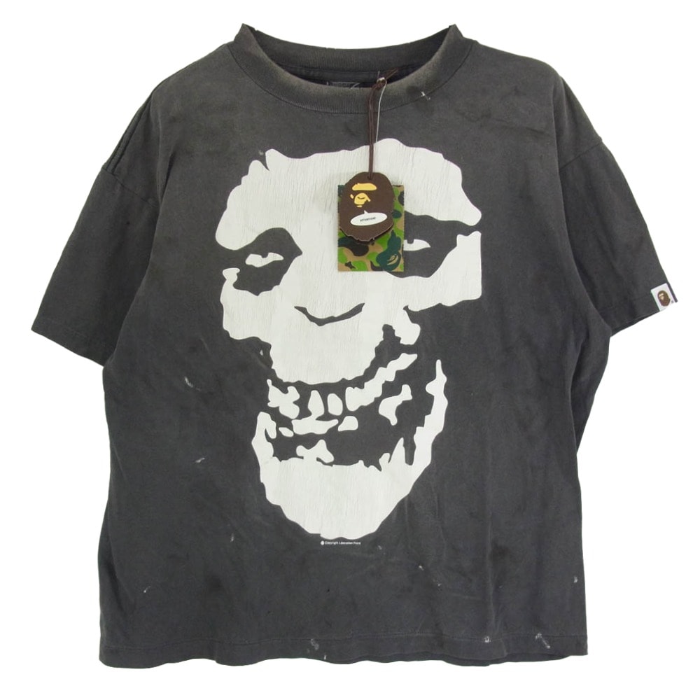 SAINT MICHAEL セントマイケル Tシャツ 26SS SK-MK8-0000-C49 BAPE_SS T-SHIRT/ALWAYS LOVE 半袖 Tシャツ カットソー グレー系 M【美品】【中古】