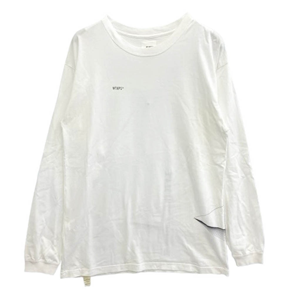 WTAPS ダブルタップス カットソー 19SS SPOT 1984 SCREEN LS TEE バックプリント ロングスリーブTシャツ 長袖カットソー ホワイト系 X 03【中古】