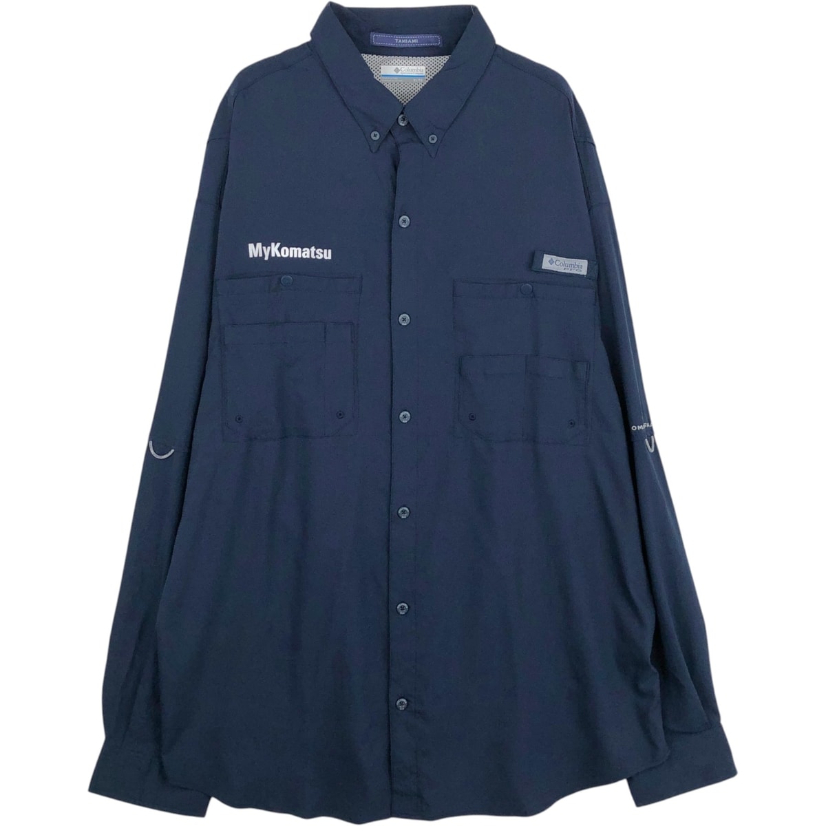 古着 コロンビア Columbia PFG TAMIAMI OMNI-SHADE オムニシェイド ボタンダウン 長袖 フィッシングシャツ メンズXL相当/eaa643863