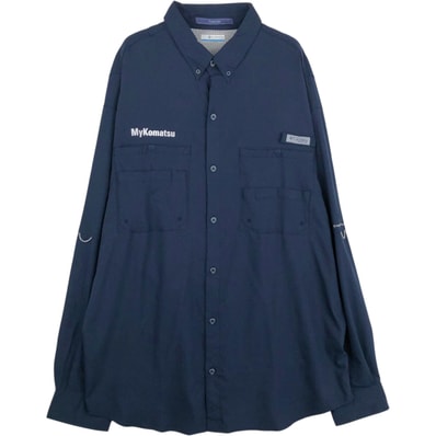 古着 コロンビア Columbia PFG TAMIAMI OMNI-SHADE オムニシェイド ボタンダウン 長袖 フィッシングシャツ メンズXL相当/eaa643863