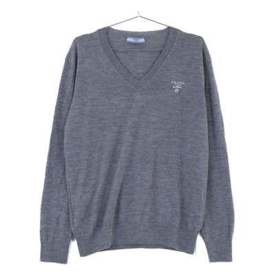 プラダ 【美品/国内正規/24年製】P24Q1U カシミヤ Vネック 長袖ニットセーター 40