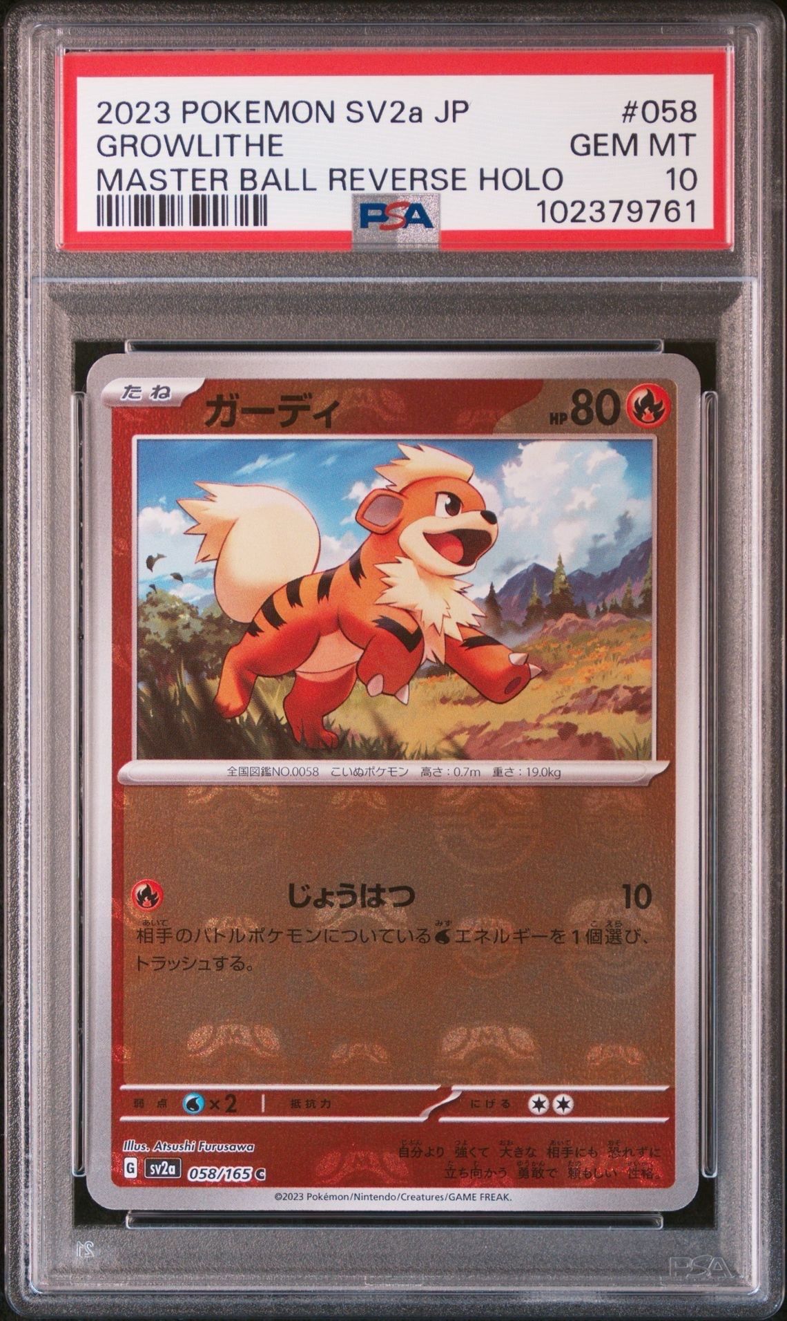 ガーディ C: マスターボールミラー[SV2a 058/165](強化拡張パック「ポケモンカード151」)