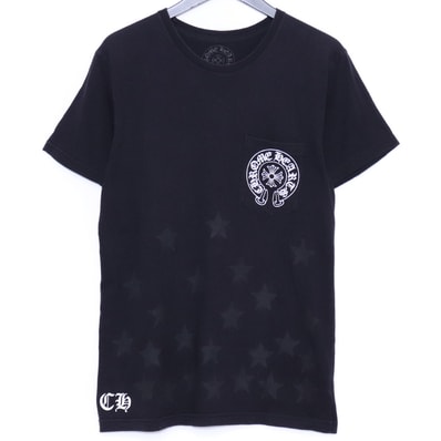 CHROME HEARTS スタープリント バックスクロールラベル ポケットTシャツ