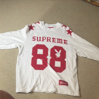 Supreme x Playboy L/S Football Top "White"