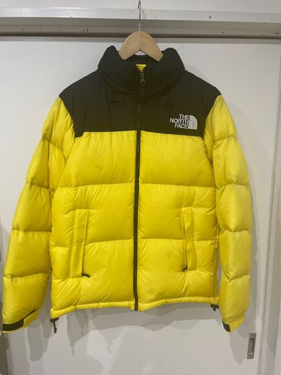 The North Face Nuptse Jacket 2021 "Black × Lightning Yellow"