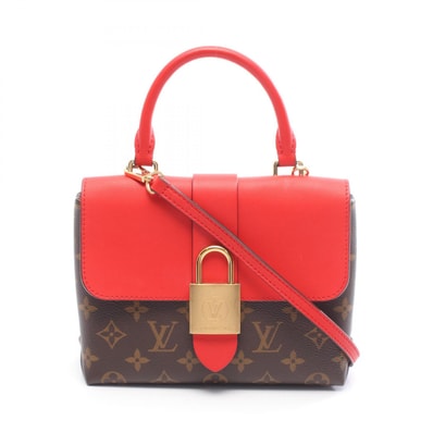 ルイ・ヴィトン LOUIS VUITTON ロッキーBB ハンドバッグ バッグ PVCコーティングキャンバス レザー モノグラム コクリコ レディース ブラウン系 / レッド系 M44322 【中古】