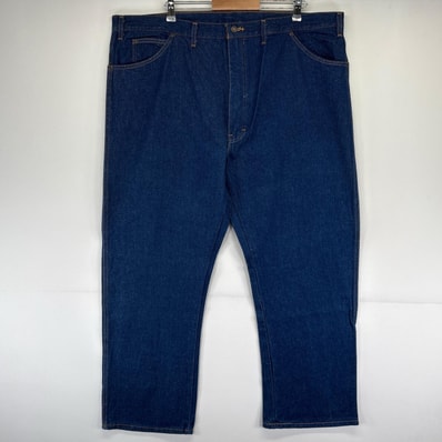 古着 美品 ディッキーズ Dickies デニム パンツ タグ付き 大きいサイズ デッドストック 5ポケット ジーパン W46 L30 ブルー系 メンズ