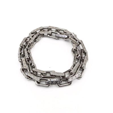 Louis Vuitton Monogram Chain Necklace "Silver"