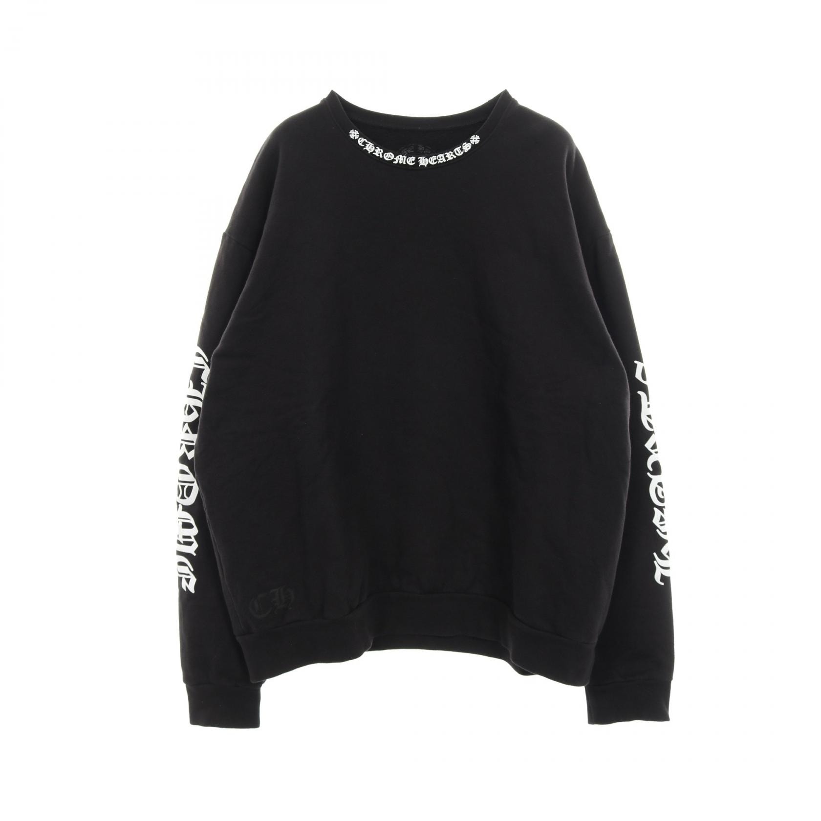 Chrome Hearts Neck Logo Crew Sweat "Black"
