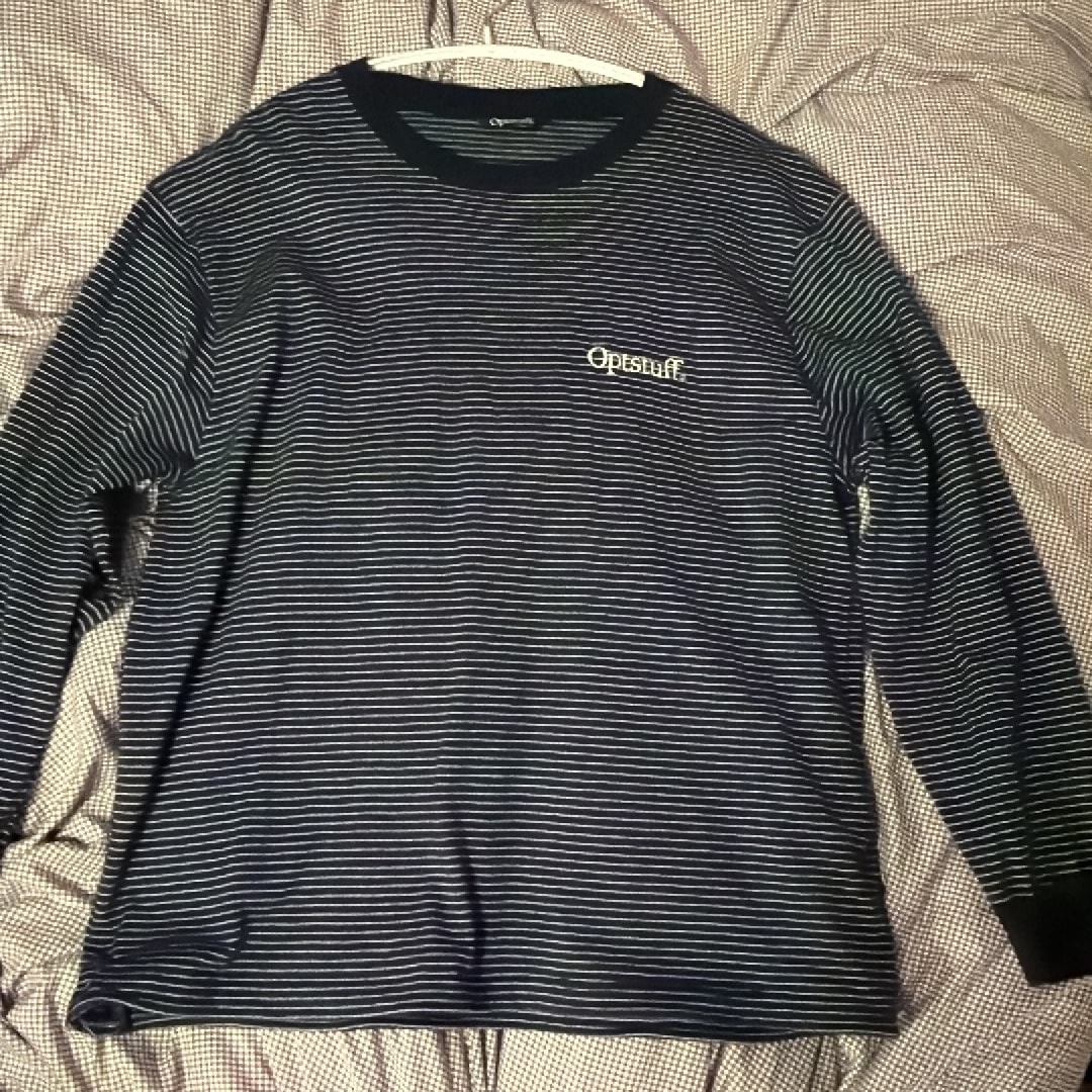 Optstuff Drawstring Border Long Sleeve T-Shirt "Navy"