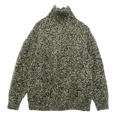 COMOLI コモリ 21AW U03-06009 カシミヤ和紙 タートルネック ニット ブラック系【中古】