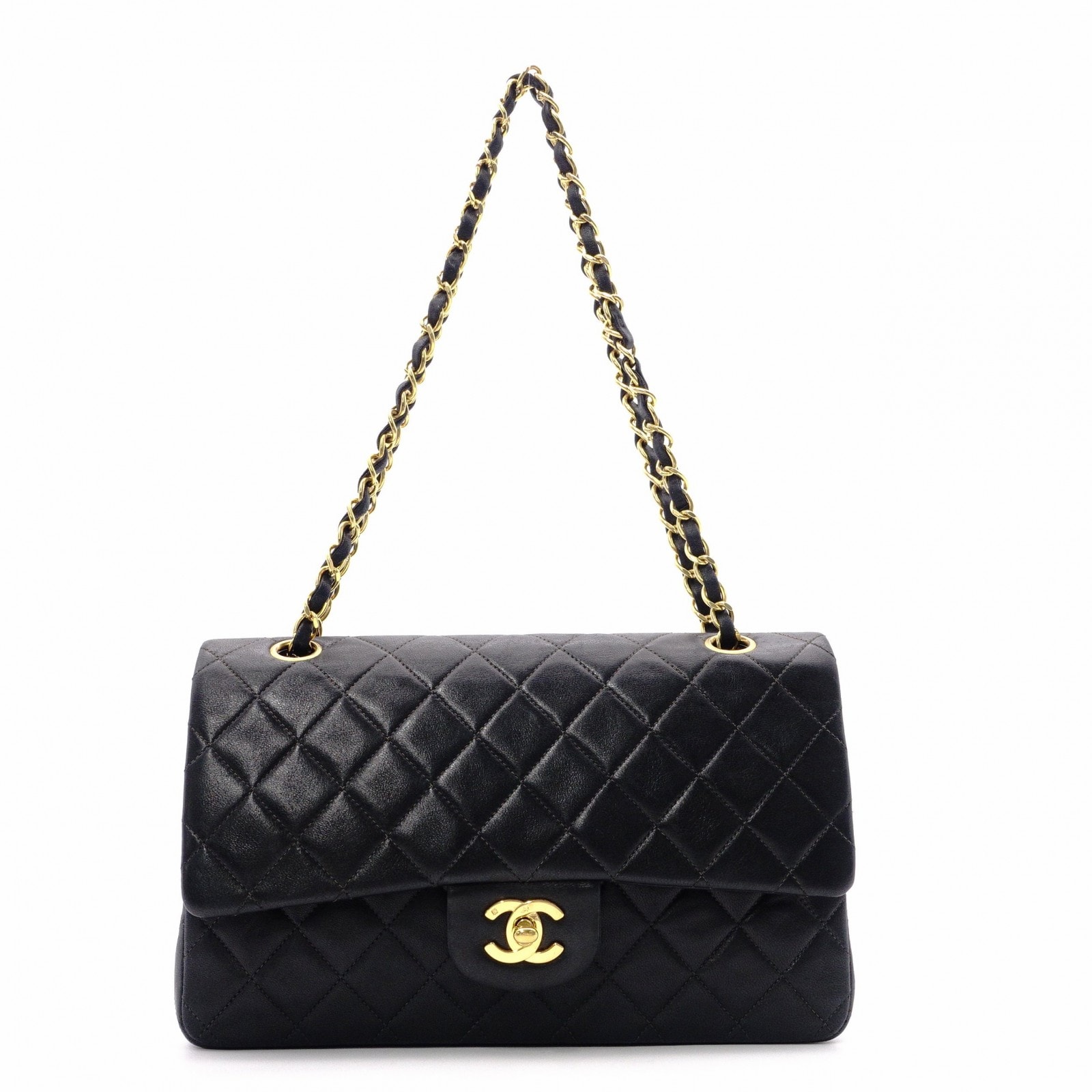 シャネルダブルフラップマトラッセ クラシックショルダーバッグ