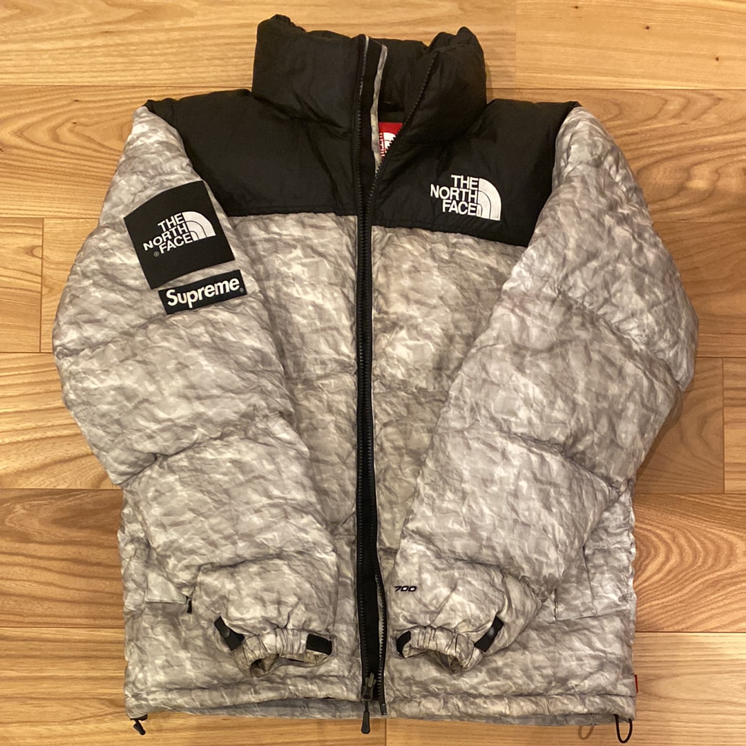 Supreme x The North Face Nuptse Jacket "White Paper Print"
