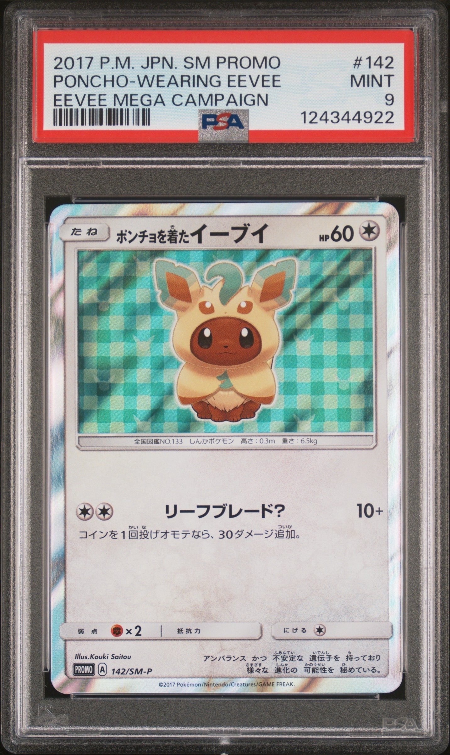 ポンチョを着たイーブイ: プロモ[SM-P 142](プロモーションカード「SM-P」)