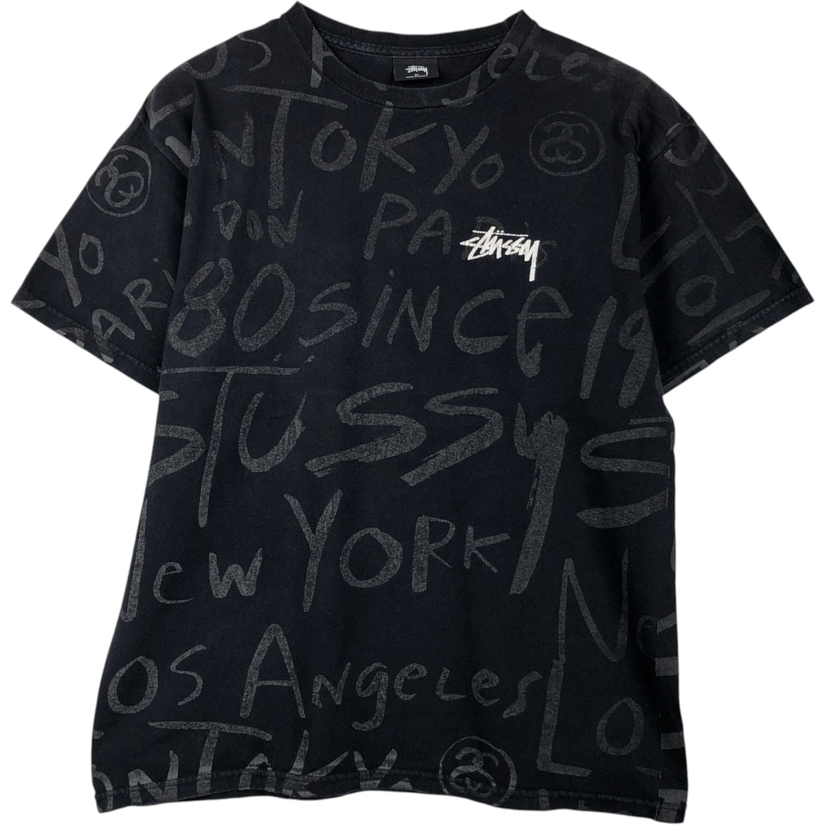 古着 ステューシー STUSSY オールオーバープリント サーフ スケートTシャツ メンズM相当/eaa653810