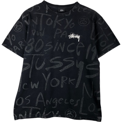 古着 ステューシー STUSSY オールオーバープリント サーフ スケートTシャツ メンズM相当/eaa653810