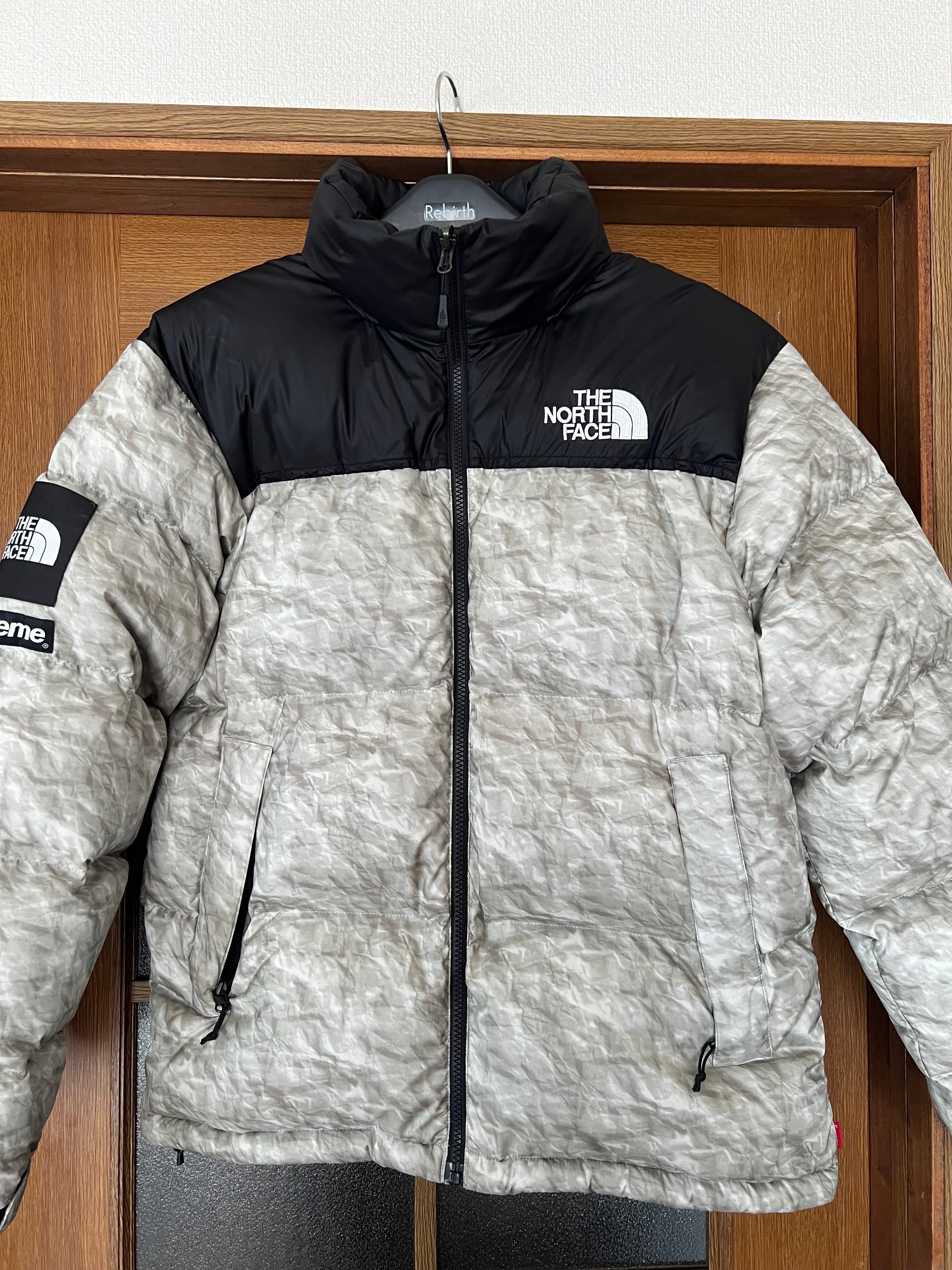 Supreme x The North Face Nuptse Jacket "White Paper Print"