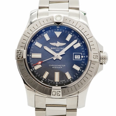 【6wdc0227】ブライトリング アベンジャー 日本限定100本 A17318 黒文字盤【中古】腕時計 メンズ