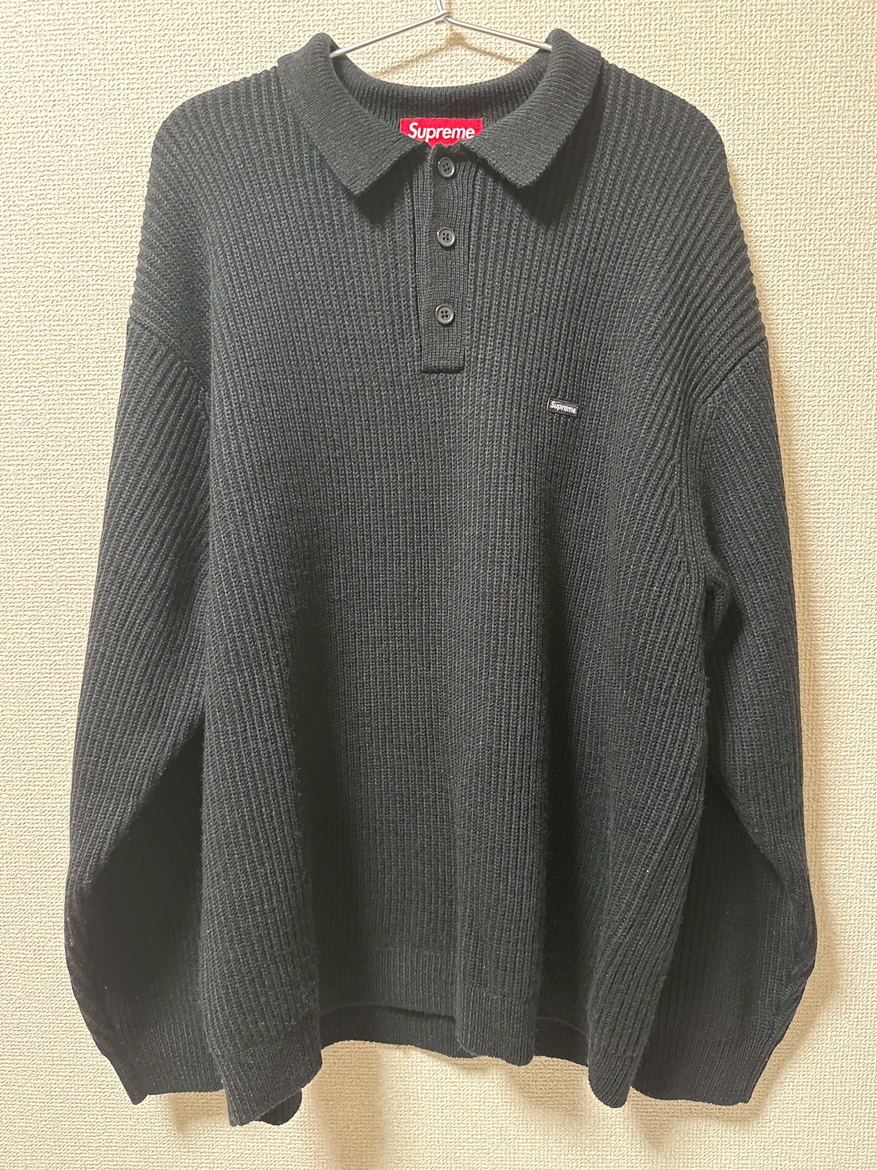 Supreme Small Box Polo Sweater "Black"