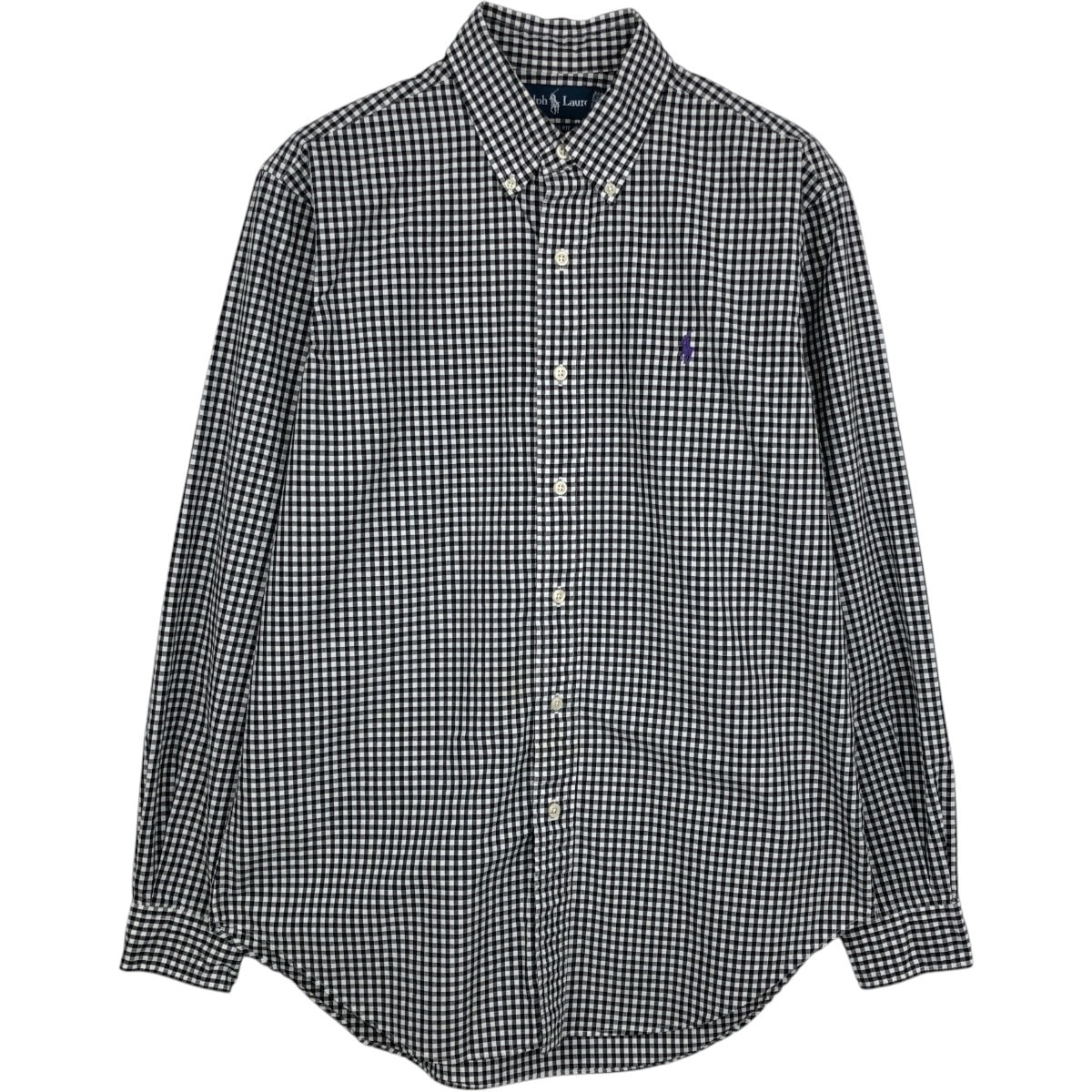 古着 ラルフローレン Ralph Lauren CLASSIC FIT ギンガムチェック 長袖 ボタンダウンチェックシャツ メンズM相当/eaa662746