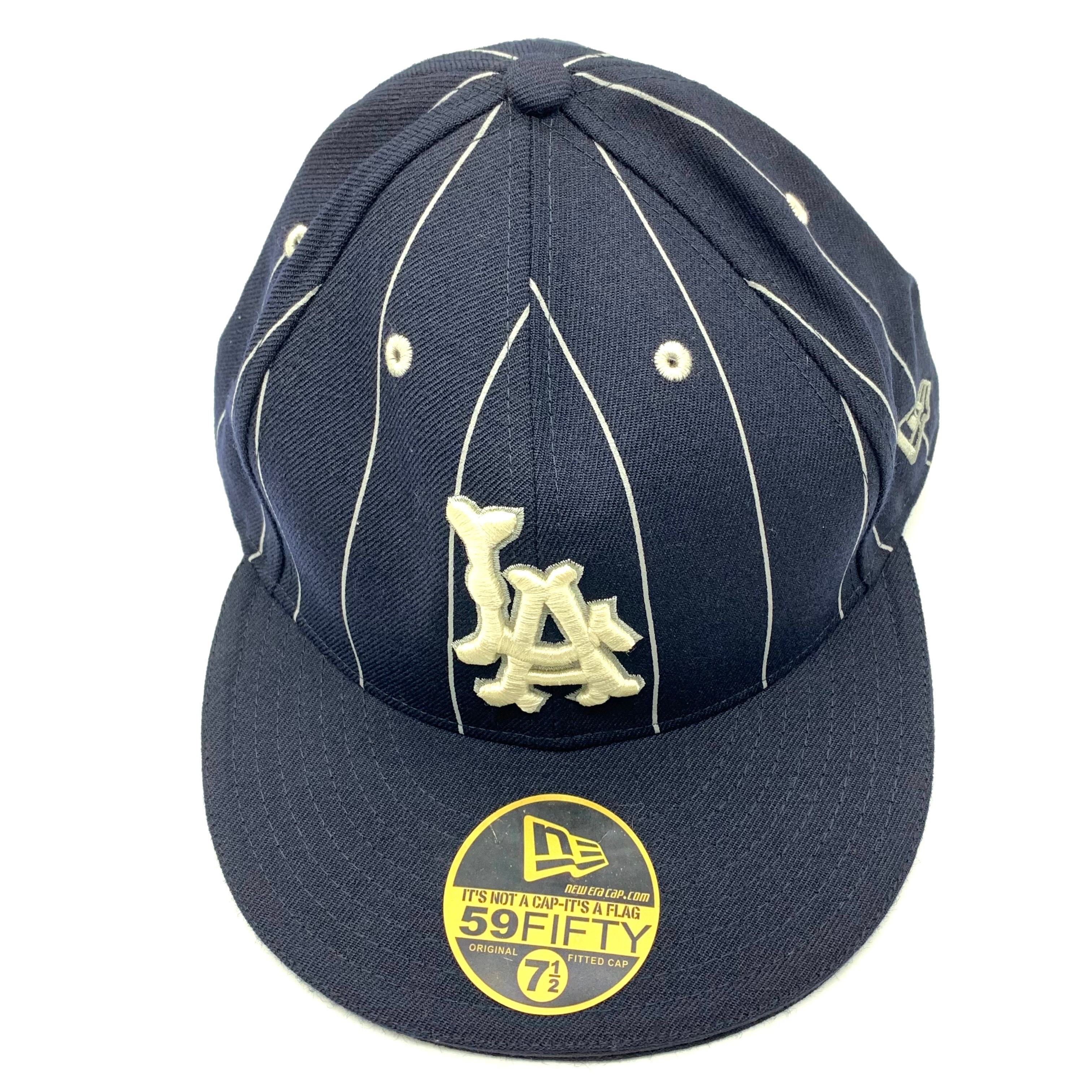 STUSSY × NEW ERA 59FIFTY Stripe Cap Navy