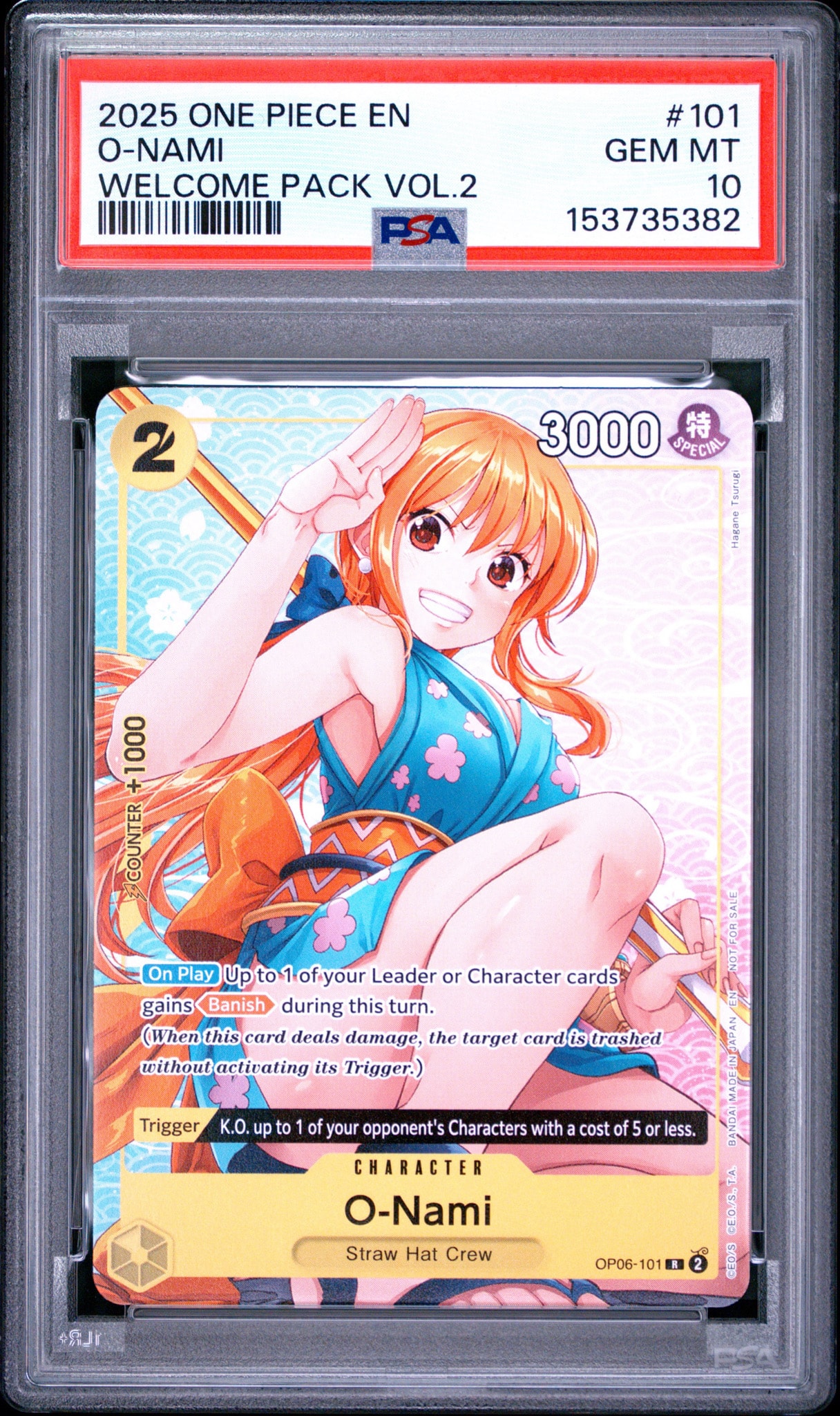 PSA10】おナミ R [OP06-101]【英語版】(プロモーションカード