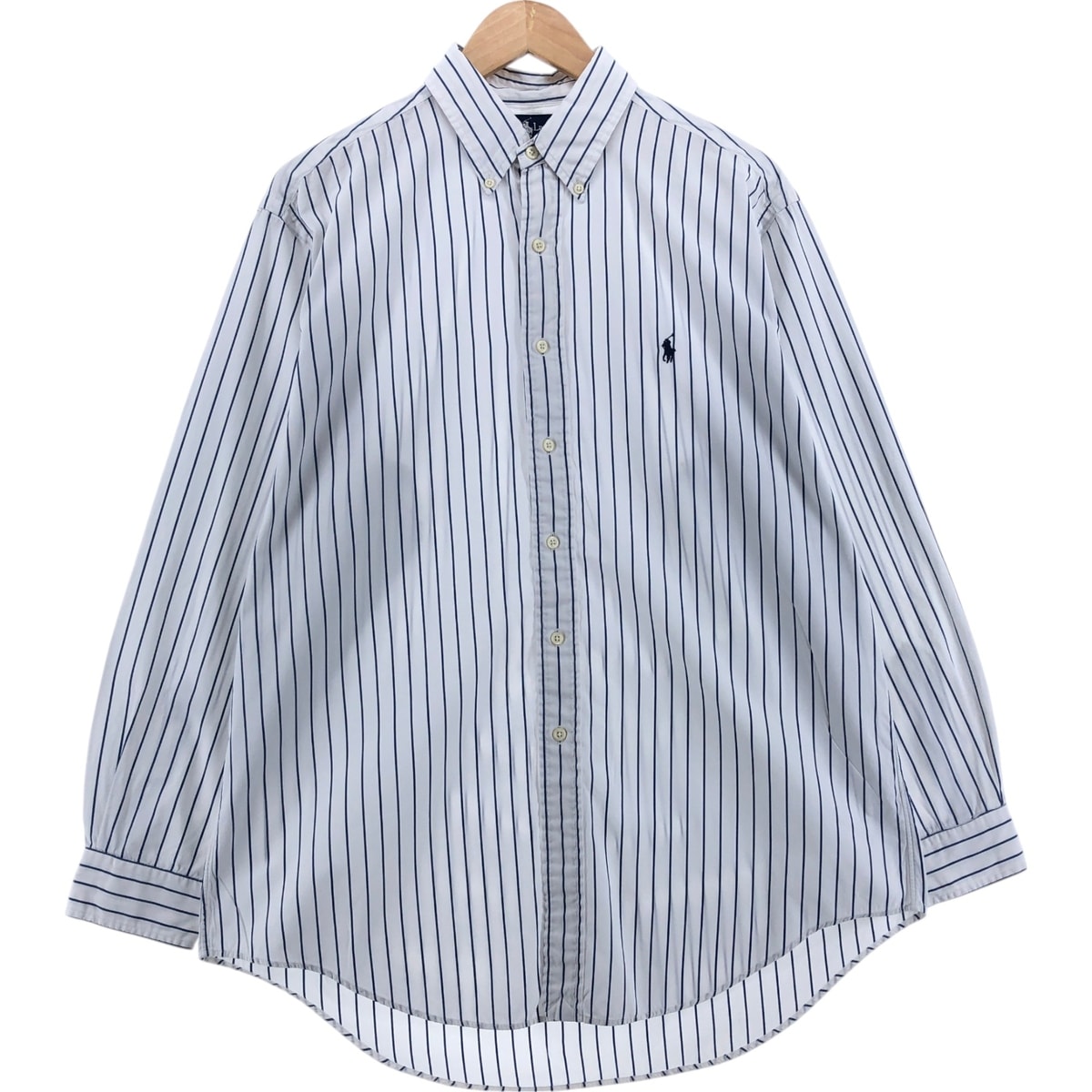 古着 ラルフローレン Ralph Lauren 長袖 ボタンダウンストライプシャツ メンズL相当/eaa521493