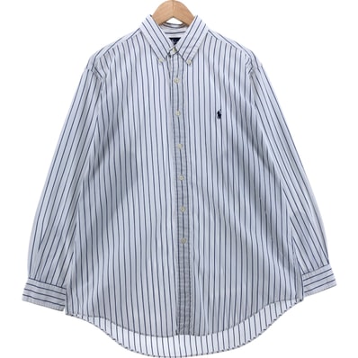 古着 ラルフローレン Ralph Lauren 長袖 ボタンダウンストライプシャツ メンズL相当/eaa521493