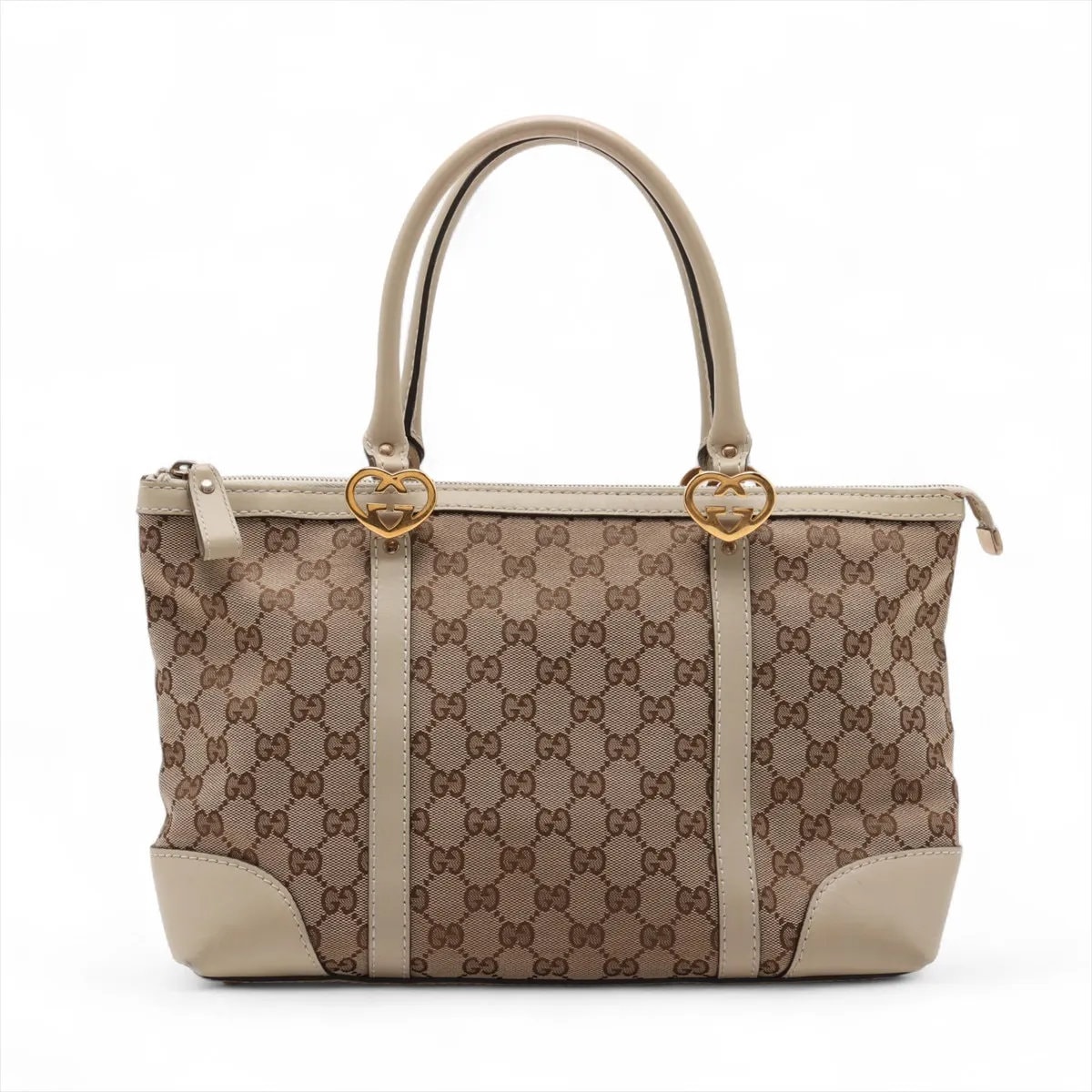 目立った傷や汚れなし】□美品 グッチ GGキャンバスラブリーハート