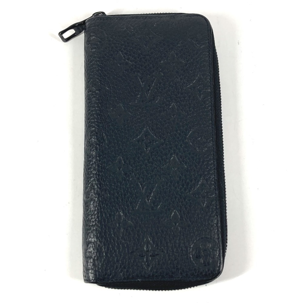 ルイヴィトン LOUIS VUITTON ジッピーウォレットヴェルティカル M69047  モノグラムエンボス ロングウォレット ラウンドファスナー 長財布 トリヨンクレマンス ブラック
