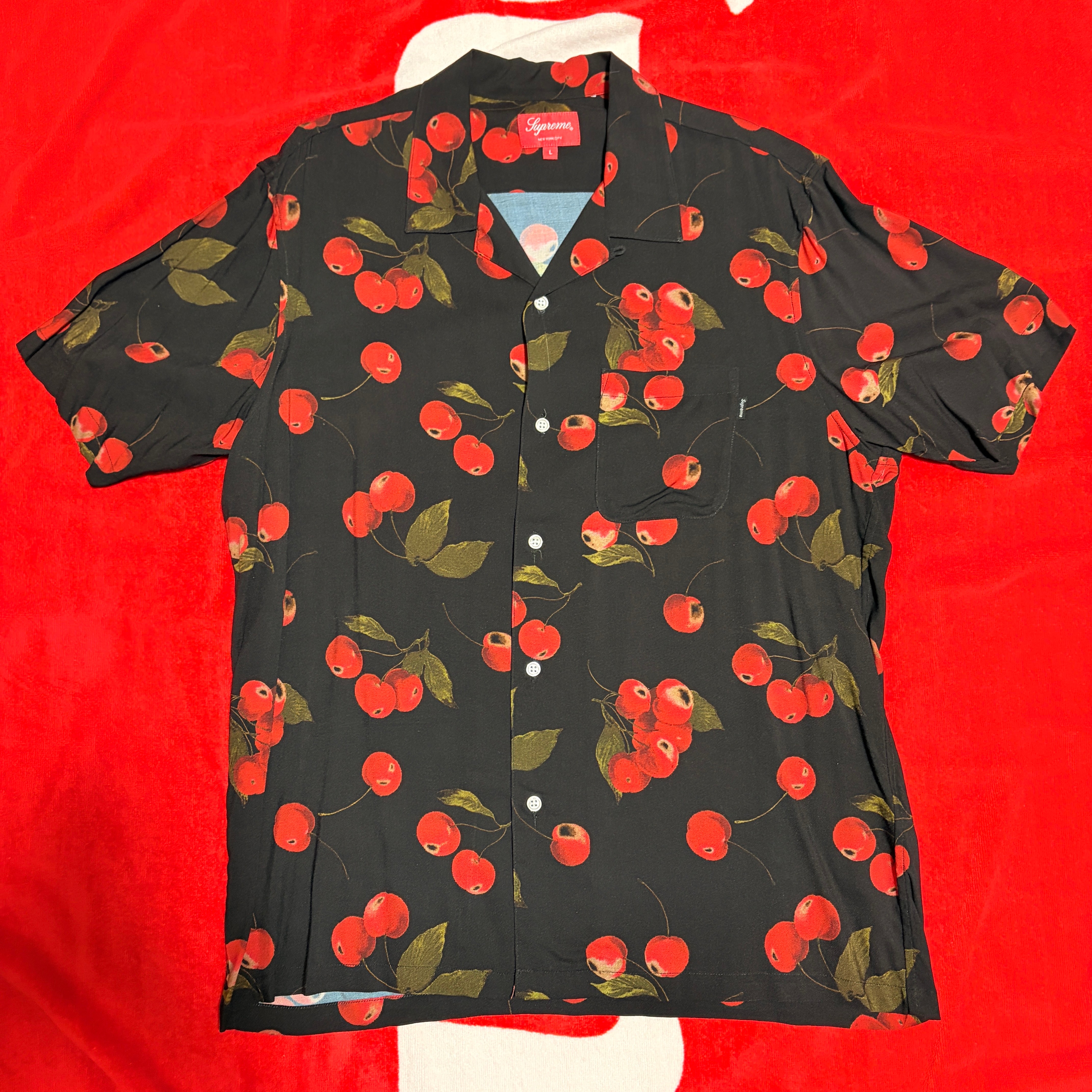 Supreme Snake Script Logo Baseball Jersey 