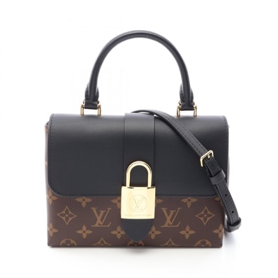 ルイ・ヴィトン LOUIS VUITTON ロッキー BB 2WAY ハンドバッグ バッグ PVCコーティングキャンバス レザー モノグラム ノワール レディース ブラウン系 / ブラック系 M44141 【中古】