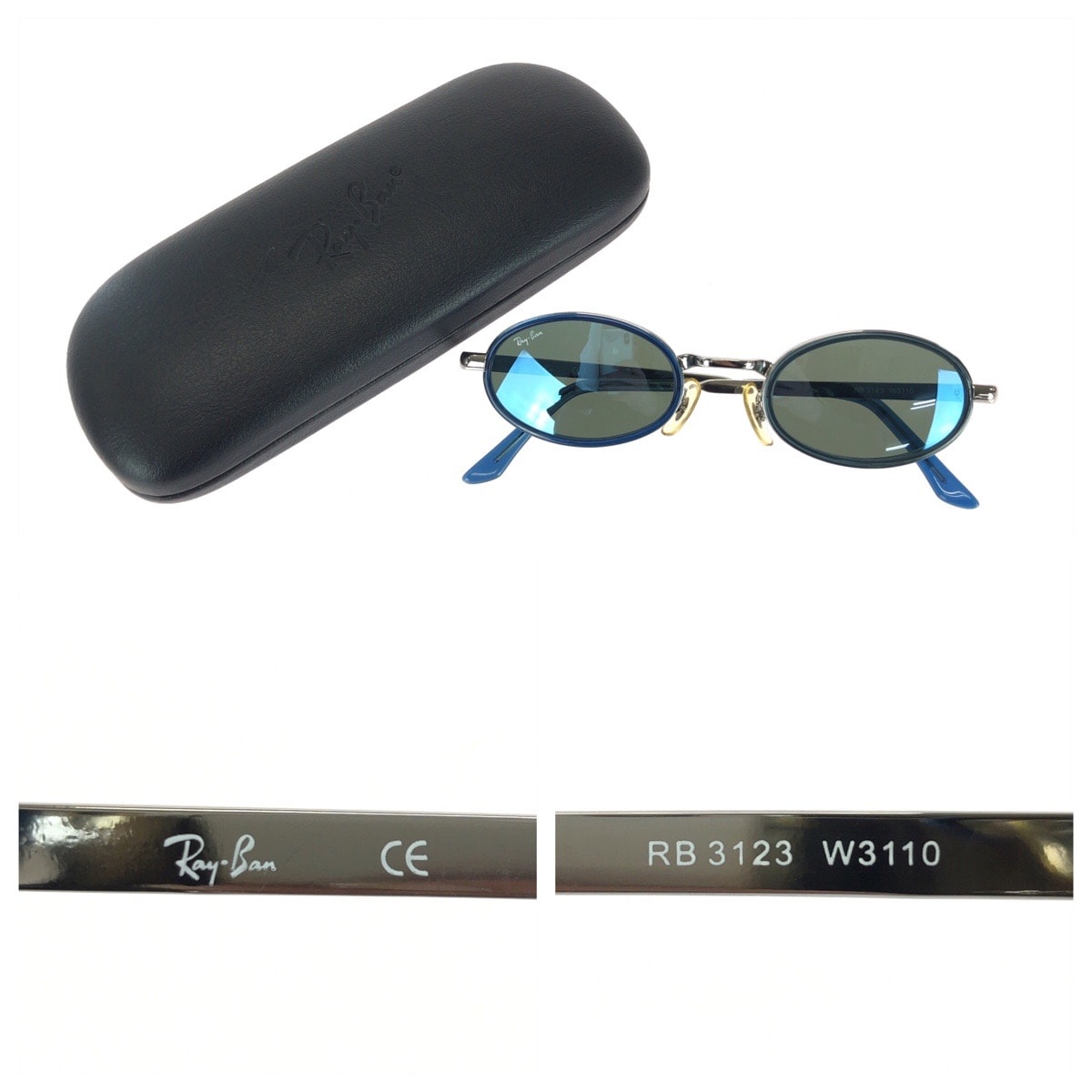 B (目立った傷や汚れなし)】美品 Ray-Ban レイバン ブルー シルバー
