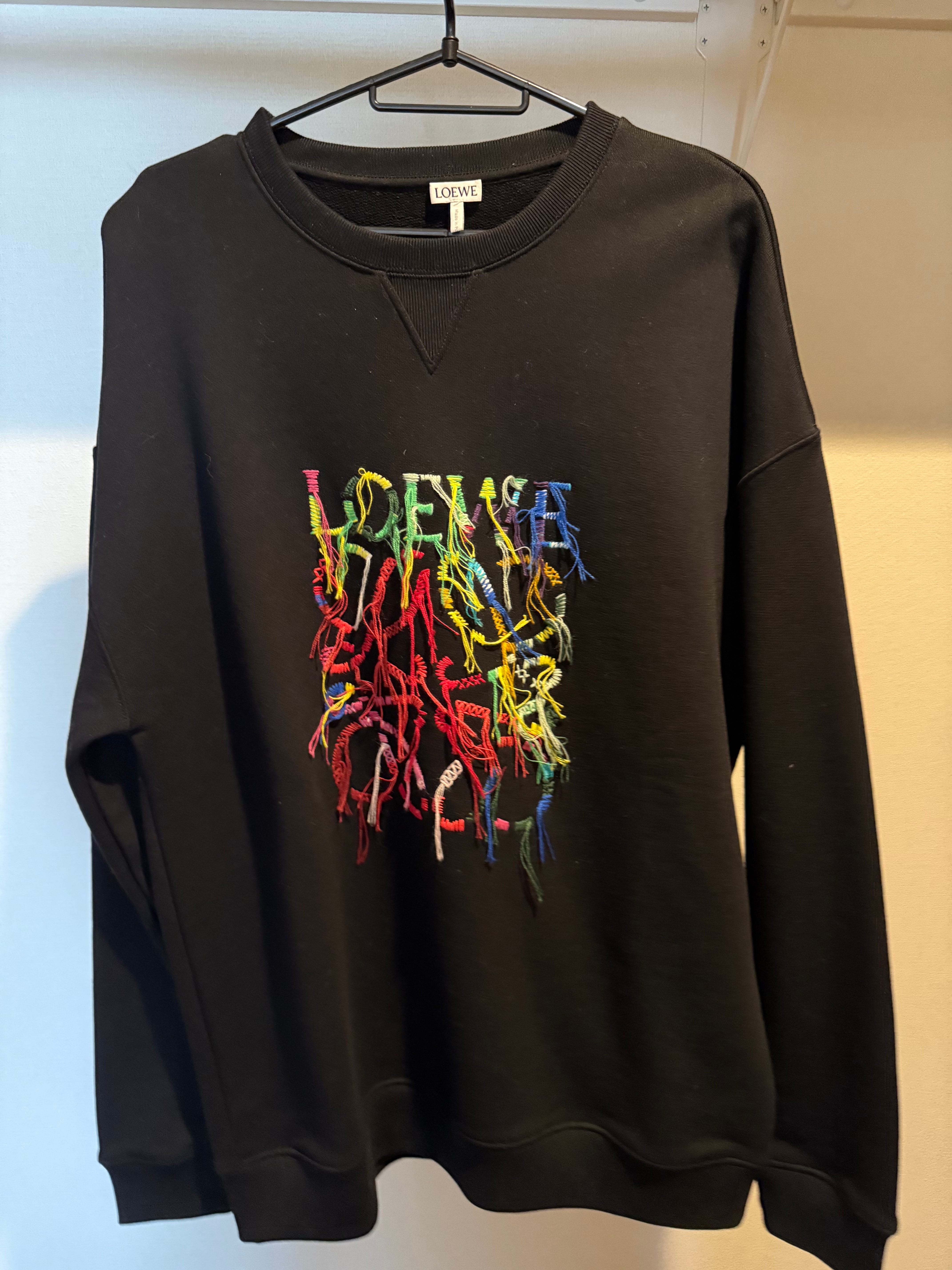LOEWE ロエベ フリンジモノグラムクルーネックスウェット S 