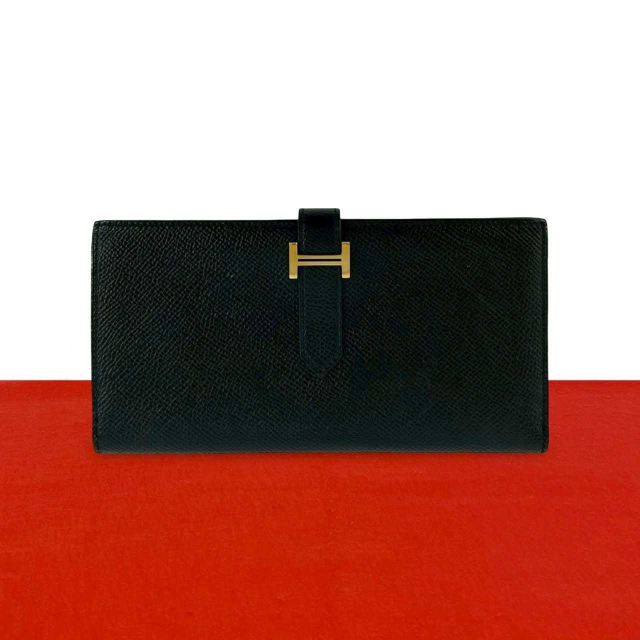 HERMES エルメス ベアンスフレ ヴォーエプソン 長財布 ブラック
 82641