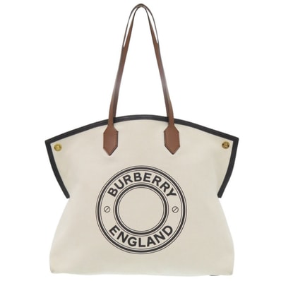 バーバリー ロゴ グラフィック ソサエティ キャンバス レザ