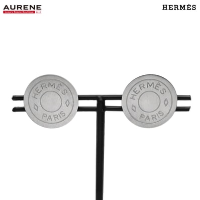 HERMES エルメス イヤリング クルードセル セリエ メタル シルバー レディース 【中古】