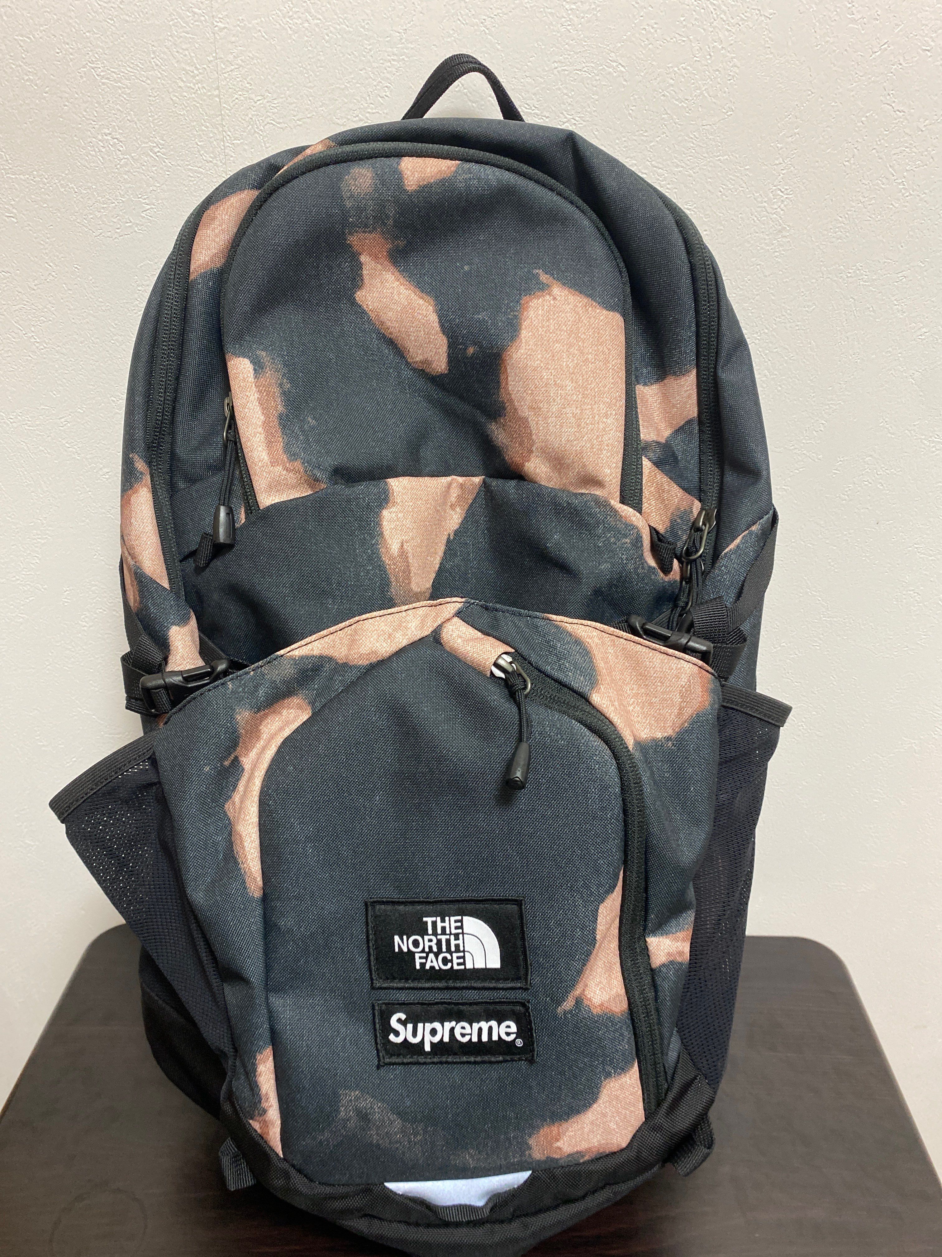 Supreme x The North Face Bleached Denim Print Pocono Backpack "Black"