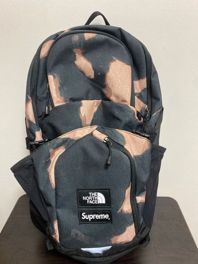 Supreme x The North Face Bleached Denim Print Pocono Backpack "Black"
