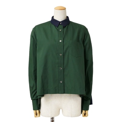 ■美品■Sacai サカイ 長袖シャツ サイズ1 レイヤードシャツ フィッシュテール ブランド古着【中古】20260909/RB0907