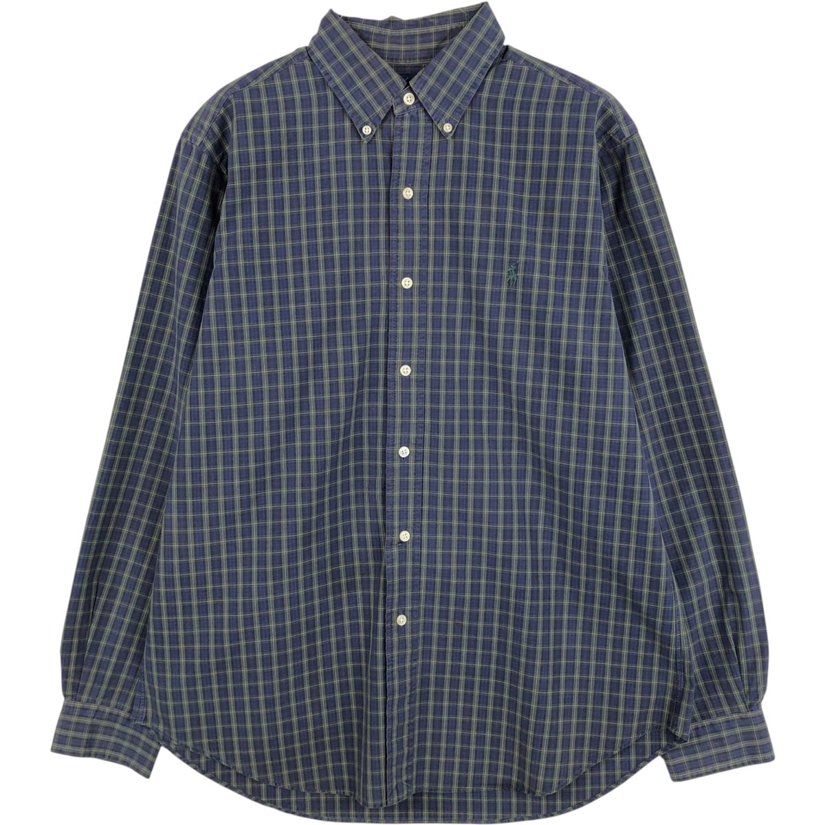 古着 ラルフローレン Ralph Lauren CLASSIC FIT クラシックフィット 長袖 ボタンダウンチェックシャツ メンズL相当/eaa669096