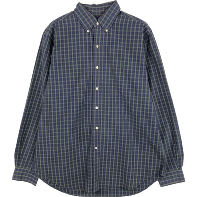 古着 ラルフローレン Ralph Lauren CLASSIC FIT クラシックフィット 長袖 ボタンダウンチェックシャツ メンズL相当/eaa669096