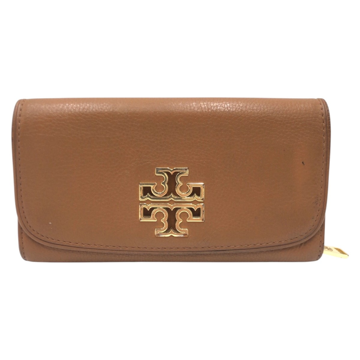 Tory Burch トリーバーチ ブラウン レザー 長財布 ロングウォレット 600394 【中古】