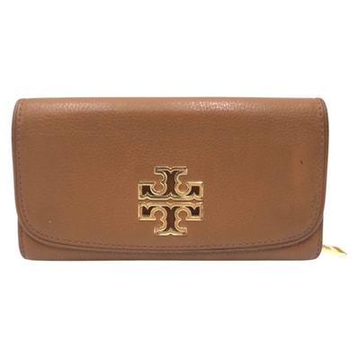 Tory Burch トリーバーチ ブラウン レザー 長財布 ロングウォレット 600394 【中古】