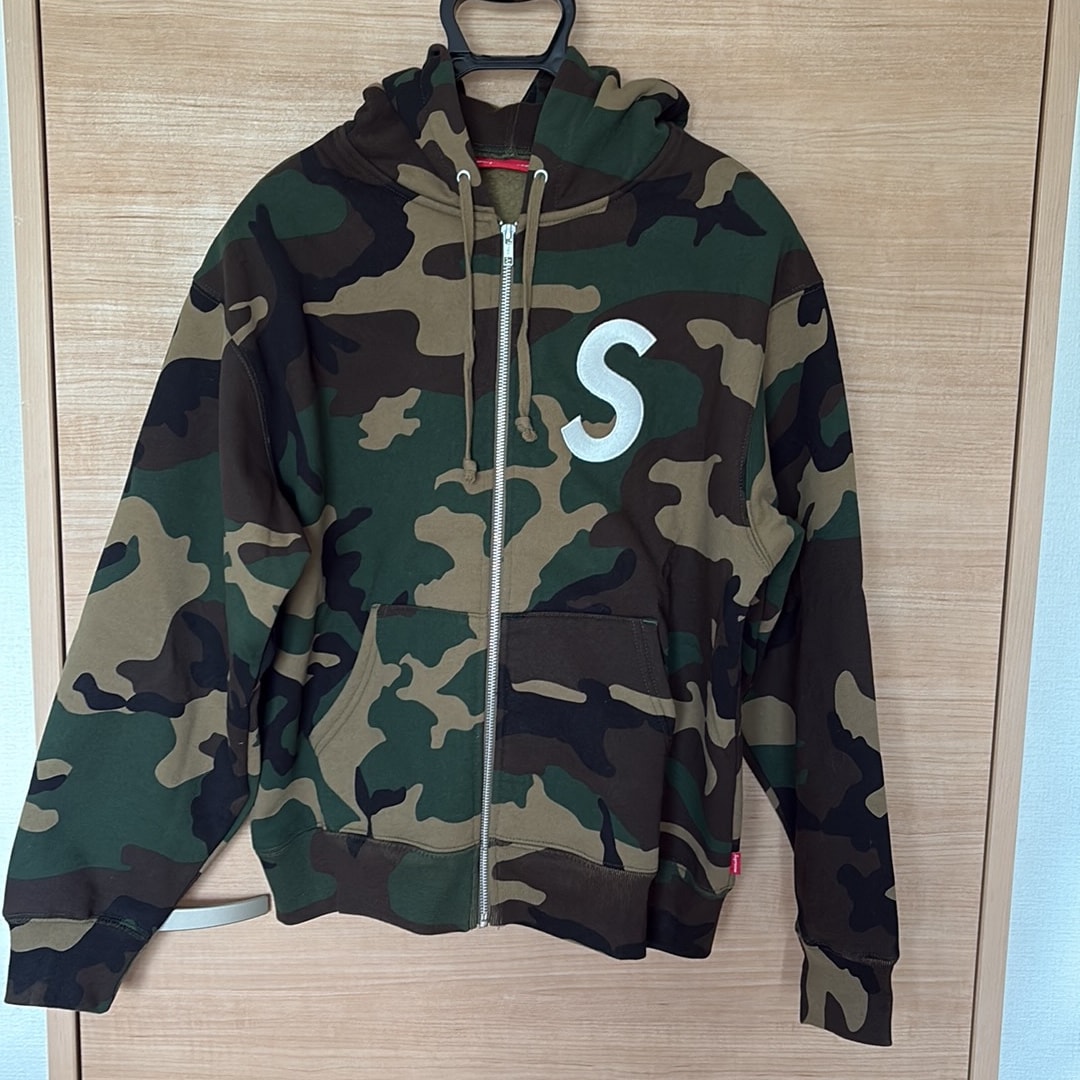 Supreme S Logo Zip Up Hooded Sweatshirt (25FW) "Woodland Camo"